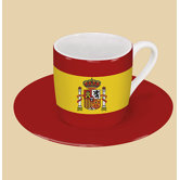 2-tlg. Espresso-Tassen Set "Spanien" aus Porzellan