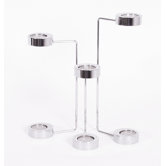 Polished Steel U Candelabra