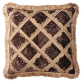 Bacara Pillow with Brush Fringe and Braid