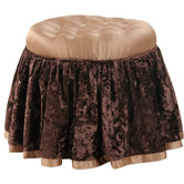 Bacara Vanity Stool with Self Cord and Self Buttons