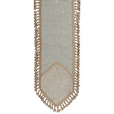 Savannah Table Runner with Braid and Tassel Trim