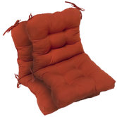 Outdoor Seat / Back Chair Cushion (Set of 2)