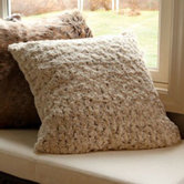 Rose Petal Faux Fur Pillow