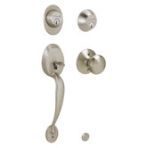 Plymouth Double Cylinder Handleset with Plymouth Interior Knob
