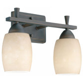 Ferros Two Light Vanity in Antique Bronze