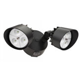 Dusk to Dawn Two Head LED Floodlight in Bronze