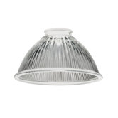 Mini Pendant Prismatic Shade with Clear Ribbed with Glass