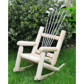 Children's Golf Club Log Rocking Chair