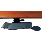 Curved Keyboard Tray and Mouse Platform with Single Adjustable Arm
