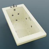 Guadeloupe 32 x 66 x 23" Rectangular Air and Whirlpool Jetted Bathtub