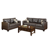 Bobkona Toni 2-Piece  Match Sofa and Loveseat