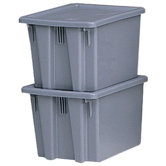 Stack & Nest Palletote Boxes 2Cuft Palletote Box Gray: 640-1731-Gray - 2cuft palletote box gray