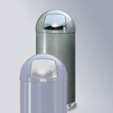 Silver Metallic Round Top Receptacle