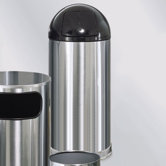 Metallic Designer 15 Gal. Round Top Waste Receptacle