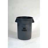 Brute Refuse Container with Imprint in Gray