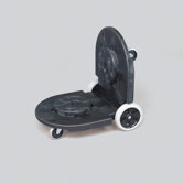 Brute Tandem Two-Container Dolly in Black