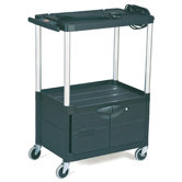 Media Master AV Cart with 2-Shelf in Black