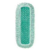 18" L Hygen Dust Microfiber Mop Head with Fringe Cut-End in Green