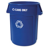 Recycling-Label Block-Letter Decal "Cans Only" in White