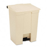 Fire-Safe Step-On Receptacle, Rectangular, Polyethylene, 18gal, BGE