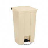 Fire-Safe Step-On Rectangular Receptacle with Wheels
