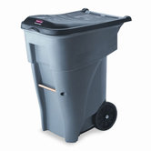 Brute Rollout Heavy-Duty Waste Square Container, 65 Gal