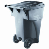 Brute Rollout Heavy-Duty Waste Square Container, 95 Gal