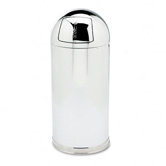 Fire-Resistant Dome Round Receptacle, Round, 15 Gal