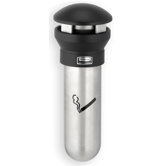 Infinity Wall Mount Smoking Receptacle in Stainless Steel and Black
