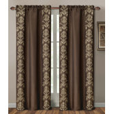 Garwood Damask Polyester Curtain Window Panel