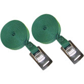 15' Canoe and Kayak Cam Buckle Load Straps in Green (Set of 2)