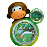 Momo Clock in Green / Yellow