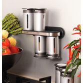 Zero Gravity 8 Piece Wall Mount Magnetic Spice Rack Set