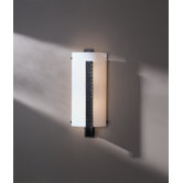 7.5" Two Light Wall Sconce with White Art Shade