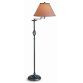 Twist Basket One Light Floor Lamp with Swing Arm