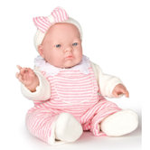 Lily - 14" Real Girl Vinyl Doll with Pink Terry and Fleece Outfit