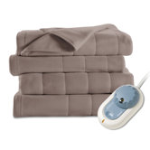Quilted Fleece Heated Blanket