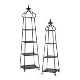 Heritage Etagere in Mahogany and Rustic Iron