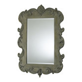 Vintage French Mirror in Oyster Silver