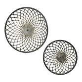 Round Gold Mesh Wall Art in Mystic Gold