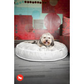 Safari Savanna Round Dog Bed in Ash Gray / Cool Gray