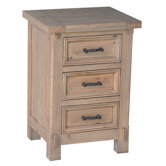 Naples 3 Drawer Bedside Table