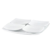 Classic Fjord Tidbit 4 Piece Plates with Square Tray