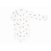 Nature's Nursery Long Sleeve Side Snap Babybody Baby Clothing in Animal Print