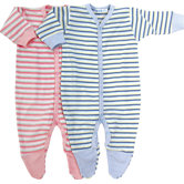 Twenty-Four Seven Footie in Girl Stripes