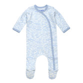 Hello Goodbye Print Side Snap Footie