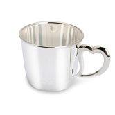 Heart Sterling Silver Baby Cup