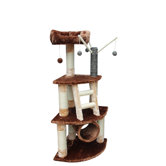 53" Athens Cat Tree in Brown and Beige