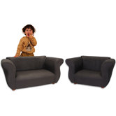 Kid's Fancy Microsuede Sofa and Chair Set