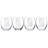 Social Ave Assorted Stemless Wine Glass (Set of 4)